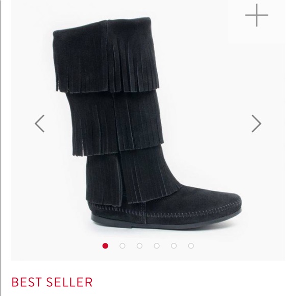 Minnetonka 3 Layer Fringe Boot size 7 - Picture 2 of 6
